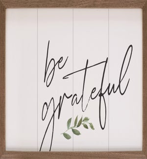 Be Grateful Greenery White